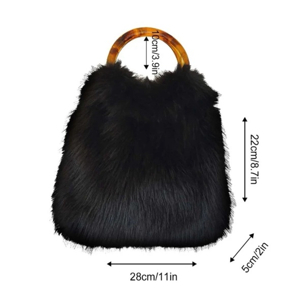 Fluffy satchel bag - Picture 4 of 4